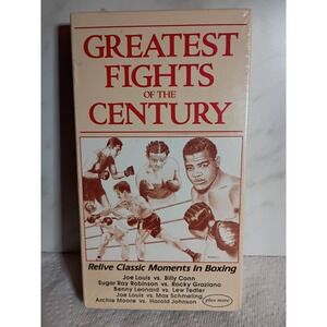 Greatest Fights of the Century VHS Boxing Joe Louis Sugar Ray Robinson Sealed